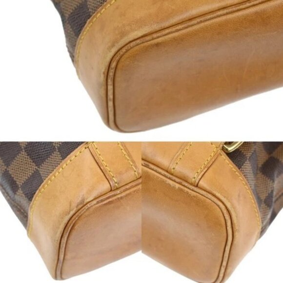 LOUIS VUITTON Logo Arlequin Backpack Bag Damier Ebene Brown N99038 97KC070 - Picture 8 of 16